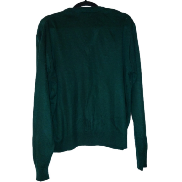 Grand Slam Men's V-Neck Golf Sweater Hunter Green Size M Vintage  80's N… - Picture 6 of 11